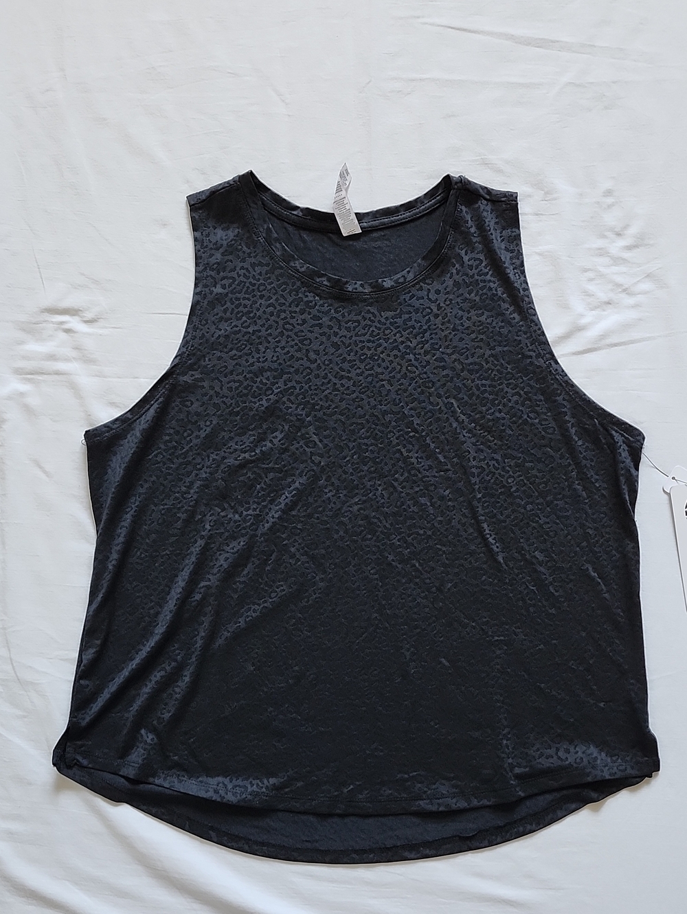 RBX Active Black Jacquard Leopard Print Sleeveless Workout Tank Top Size XL NWT - Picture 1 of 8
